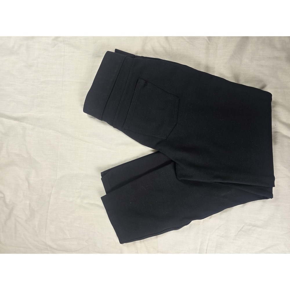 Spanx Ponte Ankle Pants Womens M Black Slim Stretch Pull On Shaping Pockets